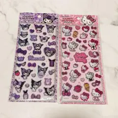 キティ クロミ キャンディグリッターステッカー ボンボンシール プチドロップ