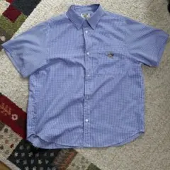 BE A TIGER ブルーシャツ 襟付き 半袖 美品