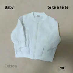 Baby☆teteateteコットンレース刺繍 アウター 90 白 ジャンパー