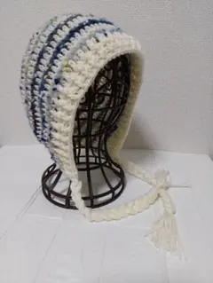 ボンネット　バラクラバ　ニット帽手編み
