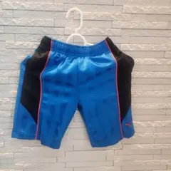 PUMA 半ズボン 青 ストライプ