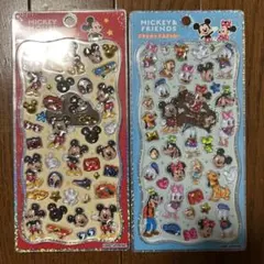 プチドロップステッカー　ミッキーマウス　ミッキー&フレンズ　2種