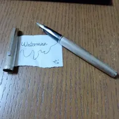 WATERMAN 万年筆 青 ストライプデザイン - メルカリ