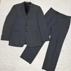 美品】リスペクトネロ スリーピース スーツ グレー ストライプ - メルカリ