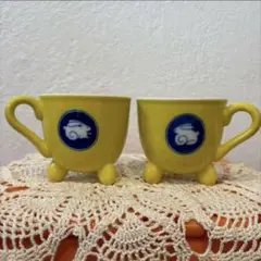深川製磁　黄色カップうさぎセット