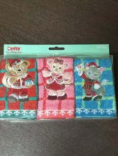 新品　ダッフィー シェリーメイ　ジェラトーニ タオルハンカチ3枚セット