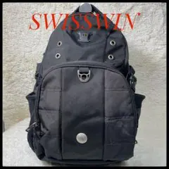 SWISSWIN リュック バックパック PC収納 通勤 通学 大容量 黒