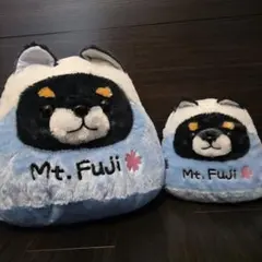【レア】豆しば三兄弟 富士山ぬいぐるみ 2個セット BIGサイズ＆ミニサイズ