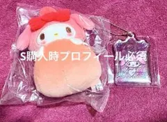 マイメロディ フルーツ大福マスコット ＋ ステンドグラス風チャーム