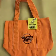 TRADER JOE'S オレンジ キャンバストートバッグ