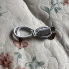 ホワイト USB-A to USB-Cケーブル　30cm