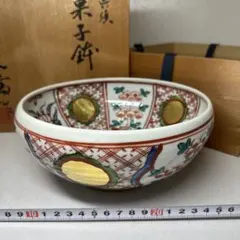 菓子鉢 菓子器 赤絵 玉取獅子 三代洸春 洸春窯 - メルカリ