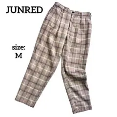 ジュンレッド JUNRED カジュアルパンツ テーパード チェック柄 秋冬