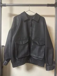 【美品】WEGO フェイクレザー ジャケット 黒 ブルゾン