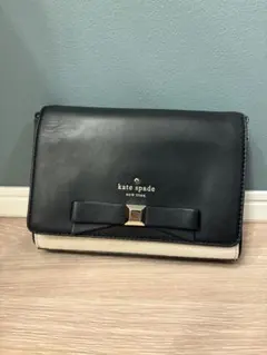 kate spade ショルダーバッグ 黒/ベージュ
