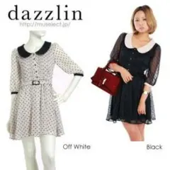 dazzlin ダズリン　丸襟ドットワンピース