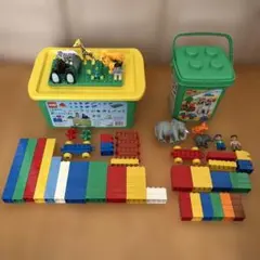 LEGO duplo 2箱　　楽しい動物園7618、ぞうさんのバケツ7614