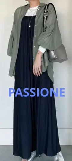 PASSIONE パシオーネ　シルク混　七分袖シャツのサムネイル