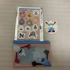 スシロー スンスン コラボ クリアポーチ＆シール&ピック