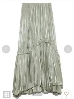 スナイデル シャイニープリーツスカート　ロング