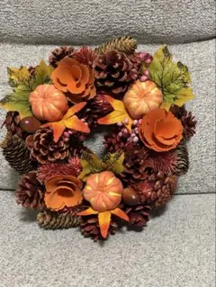 ハロウィンリース☆フラワーリース☆造花☆メルカリ便☆25～34cm☆ ハロウィンリース☆フラワーリース☆造花☆メルカリ便☆25～34cm