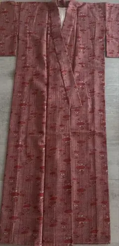 未使用　ハンドメイド　着物　訪問着　和装　単衣　ヴィンテージ　昭和レトロ