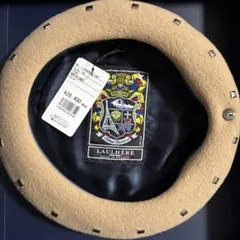 【新品未使用品】LAULHERE ロレール スタッズ ベレー帽 ベージュ 103