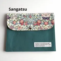 3ポケット マルチケース｜通帳・お薬手帳・母子手帳収納｜（リバティ×ブルー）