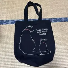 Eria & Mel 猫柄 トートバッグ ブラック