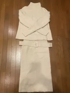 milaowen リブタートルネック＆スカートセットアップ