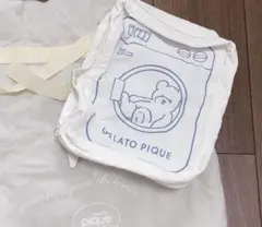 ジェラートピケ　トラベルポーチ М オフホワイト