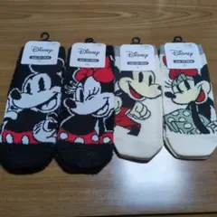 Disney ミッキー ミニー ソックス 4足セット 23-25cm