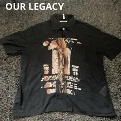 【美品セール】OUR LEGACY BOX SHIRT プリント 綿麻シャツ