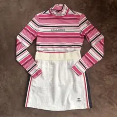 Callaway ストライプ タートルネック ゴルフウェア S