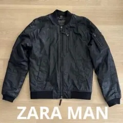 ZARA MAN バックプリントボンバーブルゾン