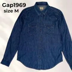 Gap1969 デニムシャツ 長袖 インディゴブルー Mサイズ アメカジのサムネイル