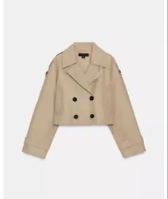 ZARA クロップド トレンチコート ベージュ