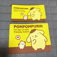ポムポムプリン　なつかしシリーズ　フラットポーチ2点セット