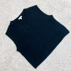 H&M エイチアンドエム Vネック ニット ベスト トップス 160/88A 黒
