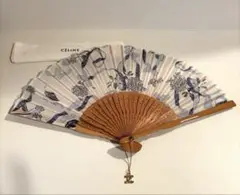 セリーヌ　扇子　竹製　ケース付き