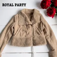 Royal Party ロイヤルパーティムートンファー付きライダースジャケットS
