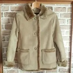 コムサイズム　フェイクムートンジャケット　F