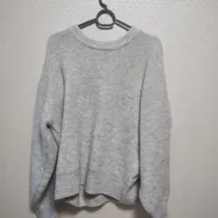 しまむらコラボ商品　グレー ラメ入り ニットセーターМサイズ