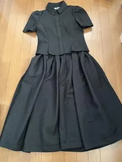 新品　urs　ユアーズ　ブラック　セットアップ　ブラウスとスカート　S