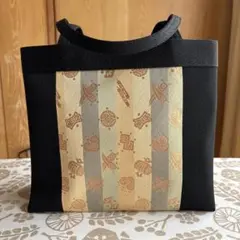 和装用トートバッグ 黒とベージュ