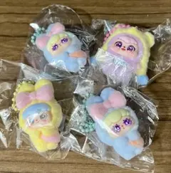 Babythree ベイビースリー　LOVEブーケ フロッキー キーホルダー4個