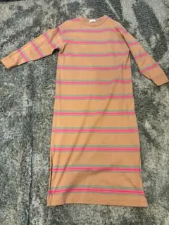 BEAUTY&YOUTH ロングワンピース　ボーダー　カラフル