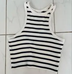h&m DIVIDED ストライプ タンクトップ S