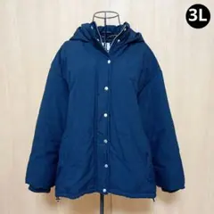 3L Vanilla studio ネイビー ジャケット 中綿 フード付