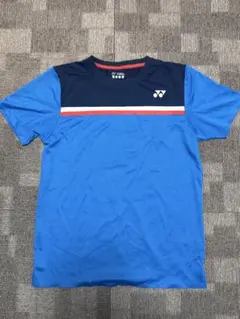 【新品未使用】YONEX メンズシャツ Lサイズ ダークブルー WEB限定】日本製素材使用 リバーストライプ長袖シャツ/(ブラウス